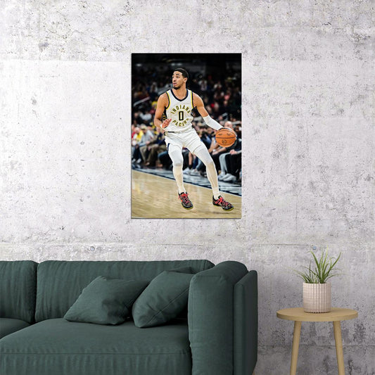 Tyrese Haliburton Athlete Indiana Pacers Basketball Team Poster Wall Art Print Home Wall Decor - xonomax