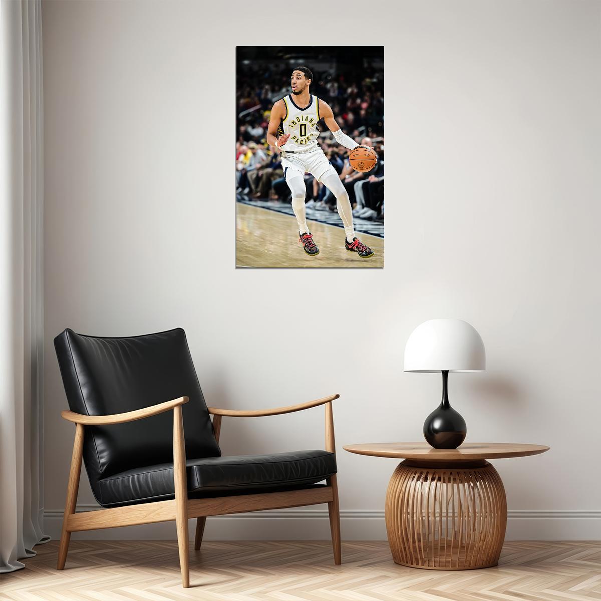 Tyrese Haliburton Athlete Indiana Pacers Basketball Team Poster Wall Art Print Home Wall Decor - xonomax