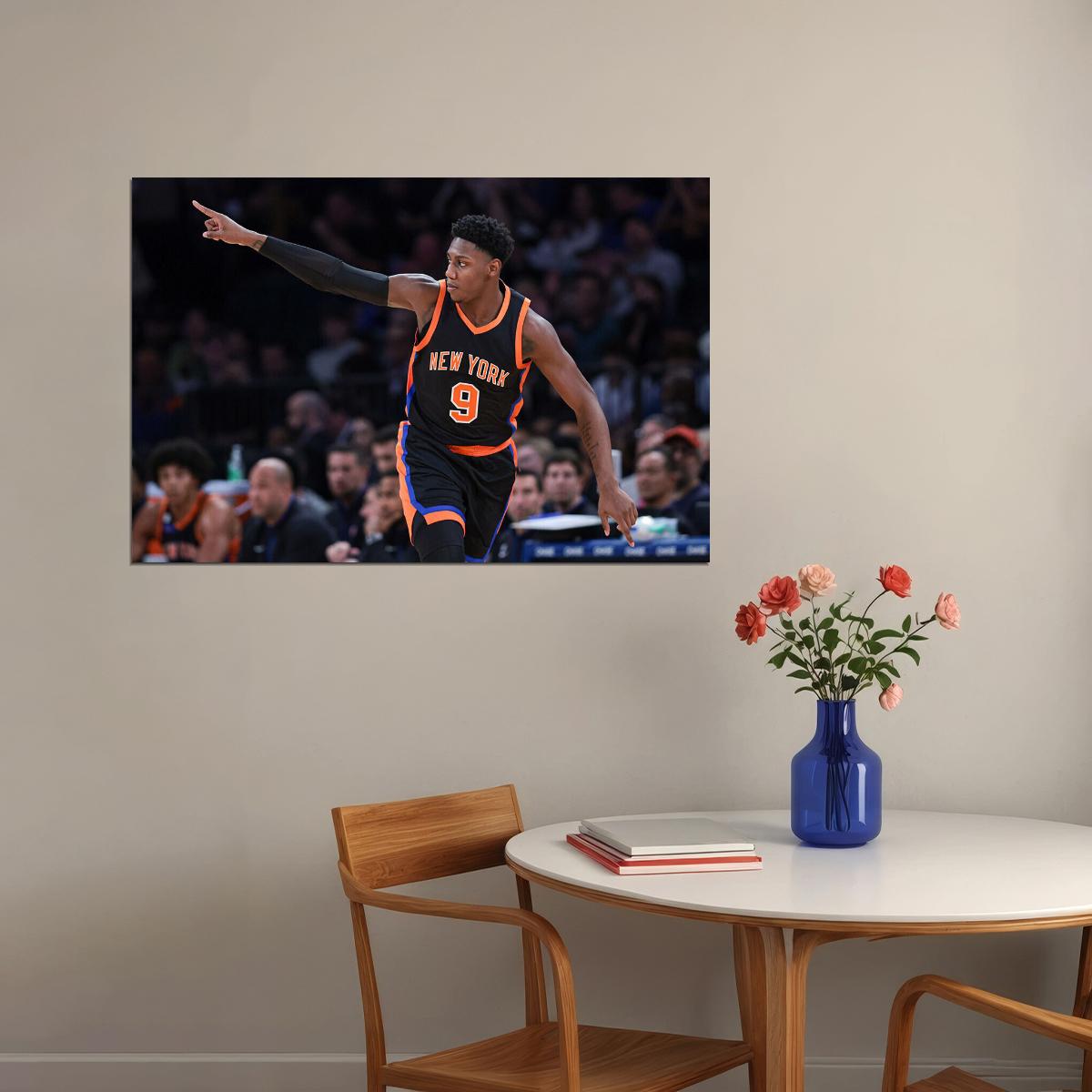 Rj Barrett Canadian Basketballer New York Knicks Team Poster Wall Art Print Home Wall Decor