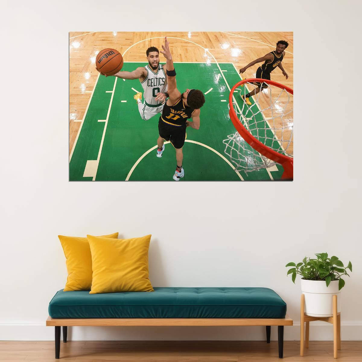 Jayson Tatum American Basketballer Player Boston Celtics Poster Wall Art Print Home Wall Decor