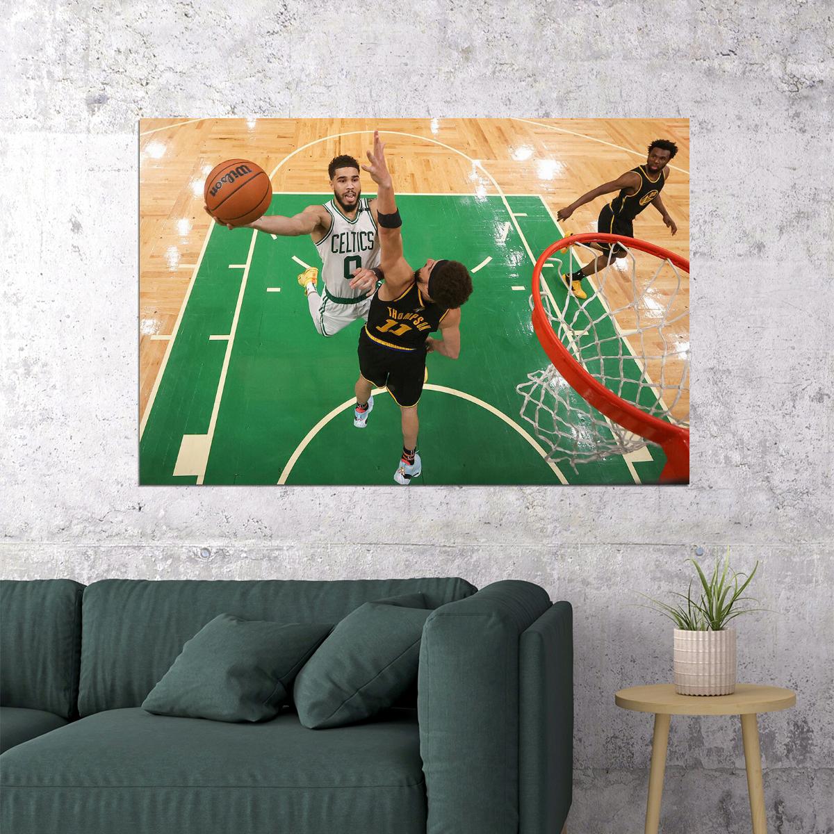 Jayson Tatum American Basketballer Player Boston Celtics Poster Wall Art Print Home Wall Decor
