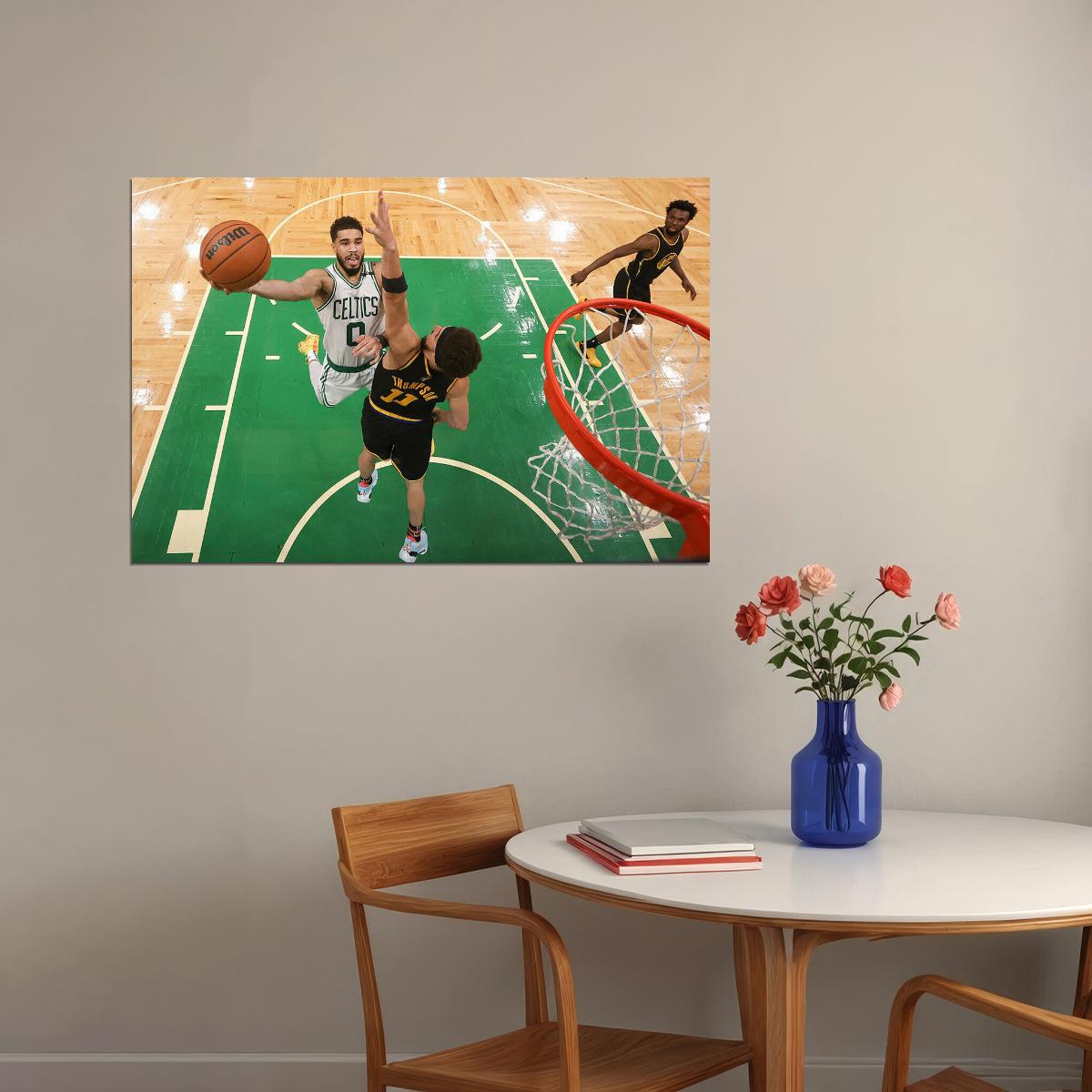 Jayson Tatum American Basketballer Player Boston Celtics Poster Wall Art Print Home Wall Decor