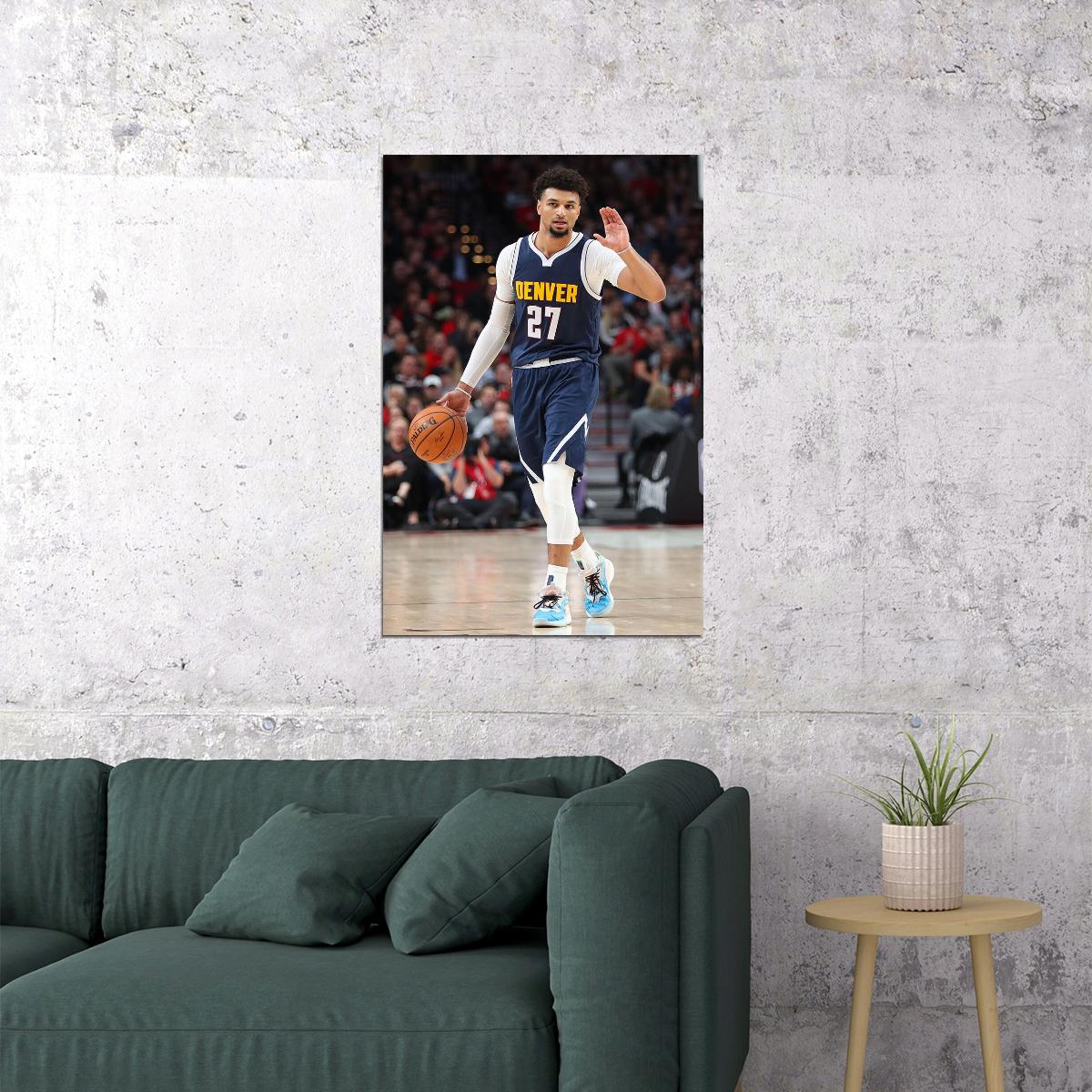 Denver Nuggets Basketball Team Jamal Murray Basketballer Poster Wall Art Print Home Wall Decor - xonomax