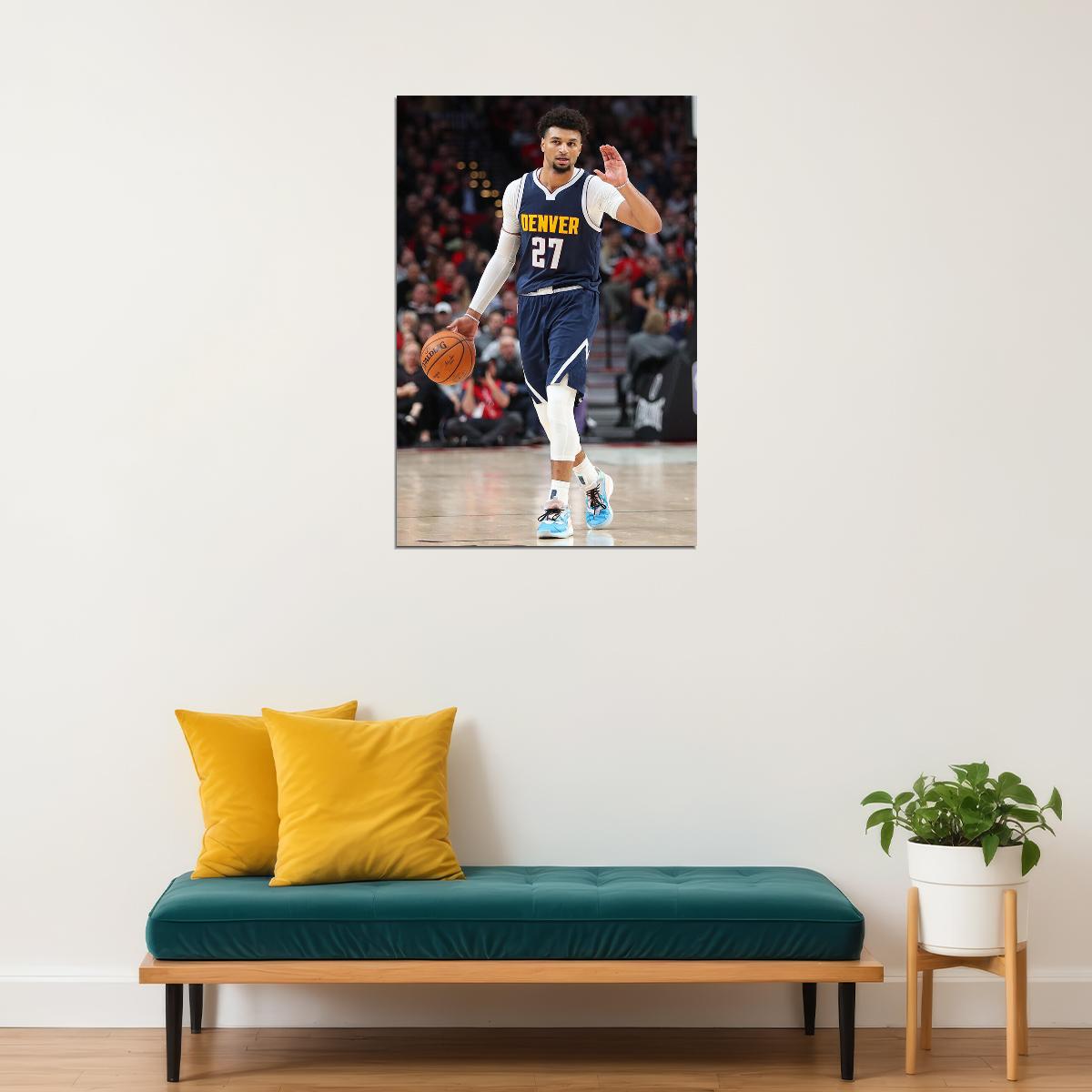 Denver Nuggets Basketball Team Jamal Murray Basketballer Poster Wall Art Print Home Wall Decor - xonomax