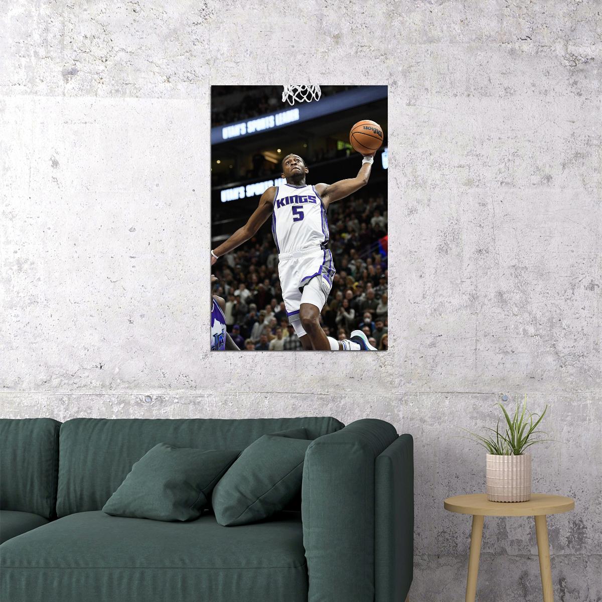 De'aaron Fox Basketballer Sacramento Kings Basketball Team Poster Wall Art Print Home Wall Decor - xonomax