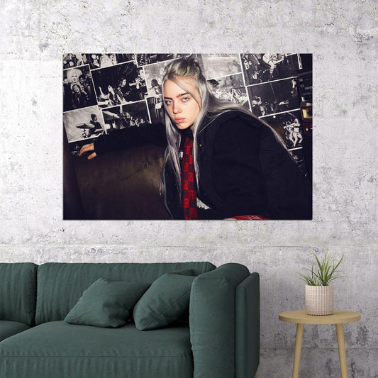 Billie Eilish British American Singer And Songwriter Poster Wall Art Print Home Wall Decor - xonomax