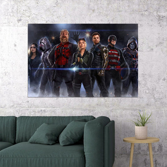 Thunderbolts Movie Adventure Action Crime Poster Wall Art Print Home Wall Decor - xonomax