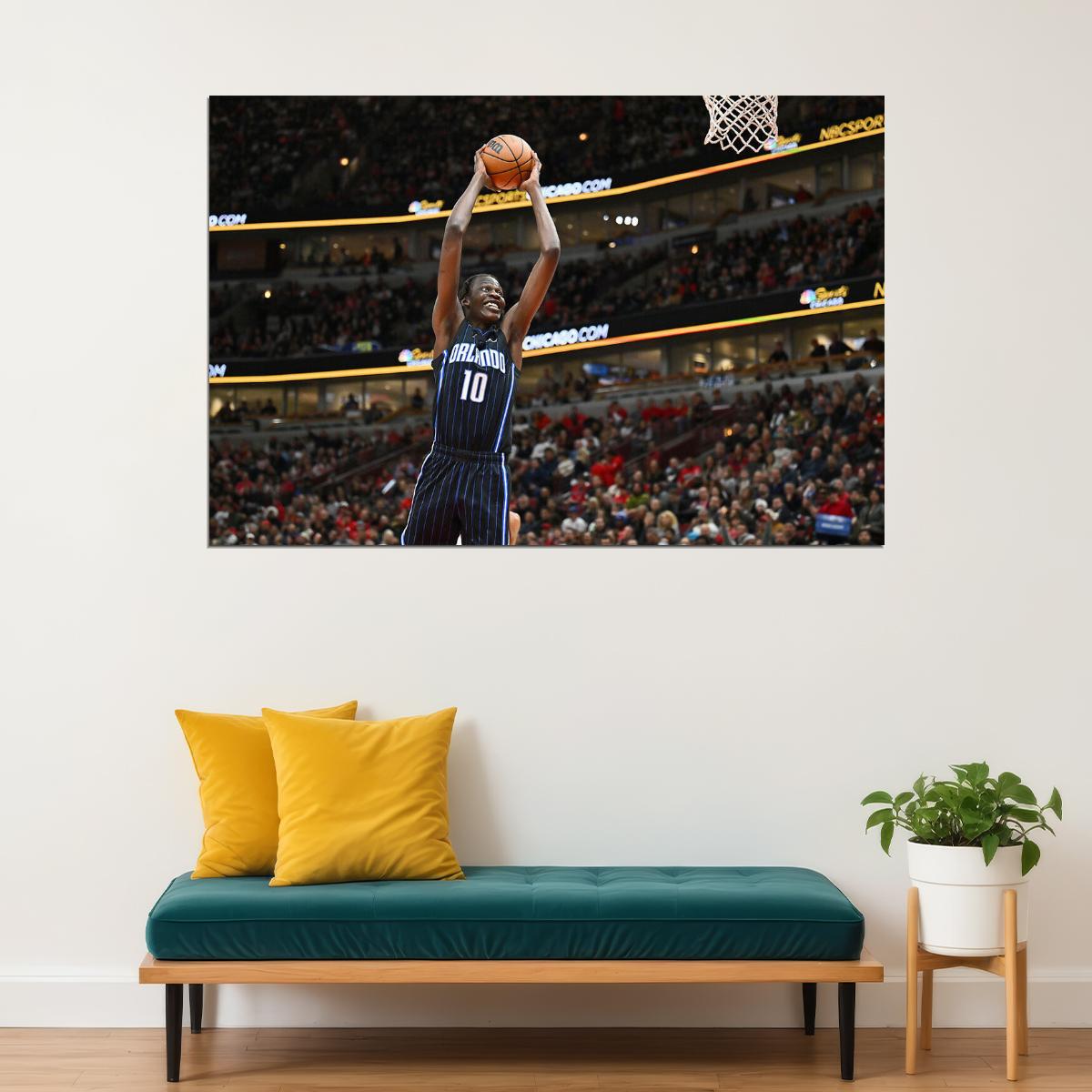 Bol Bol Basketball Team Player Orlando Magic City Match Poster Wall Art Print Home Wall Decor - xonomax