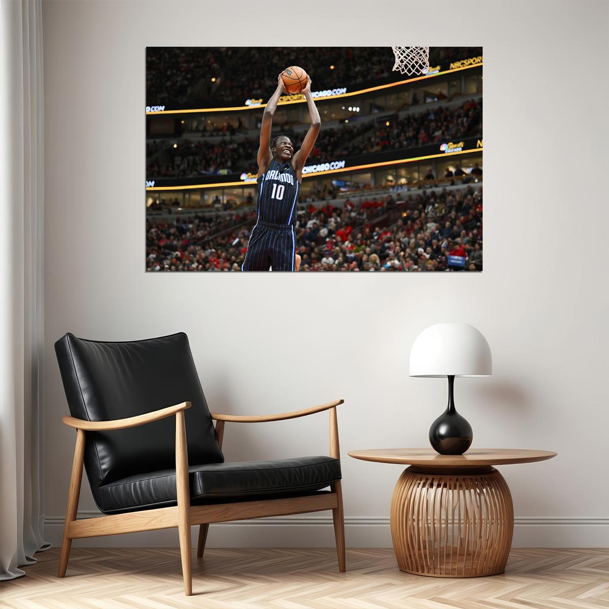 Bol Bol Basketball Team Player Orlando Magic City Match Poster Wall Art Print Home Wall Decor - xonomax