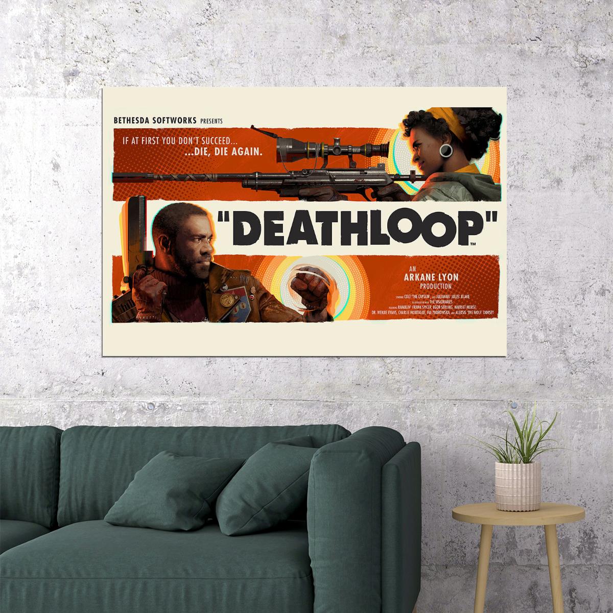 Deathloop Video Games Action Multiplayer Poster Wall Art Print Home Wall Decor