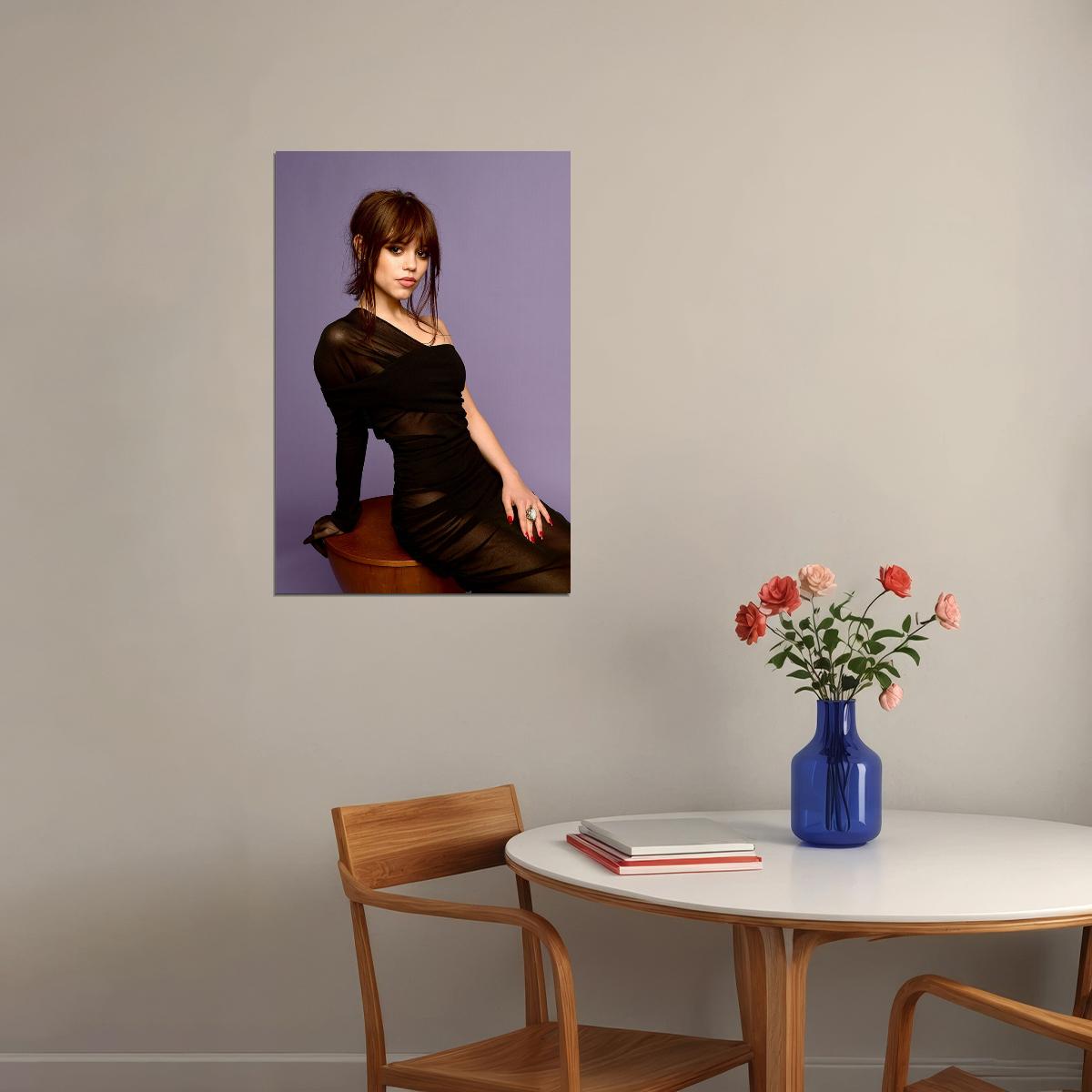 Jenna Ortega Famous American Cinema Actor Sexy Poster Wall Art Print Home Wall Decor