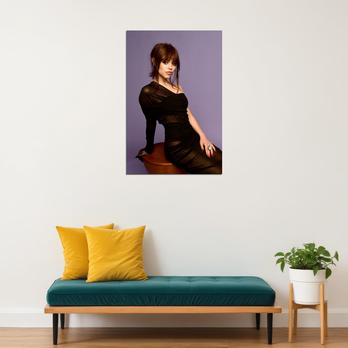 Jenna Ortega Famous American Cinema Actor Sexy Poster Wall Art Print Home Wall Decor