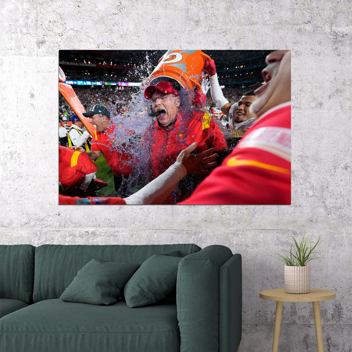 Andy Reid Kansas American Footballer Coach City Chiefs Poster Wall Art Print Home Wall Decor - xonomax