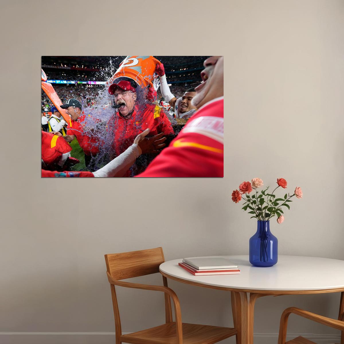 Andy Reid Kansas American Footballer Coach City Chiefs Poster Wall Art Print Home Wall Decor - xonomax