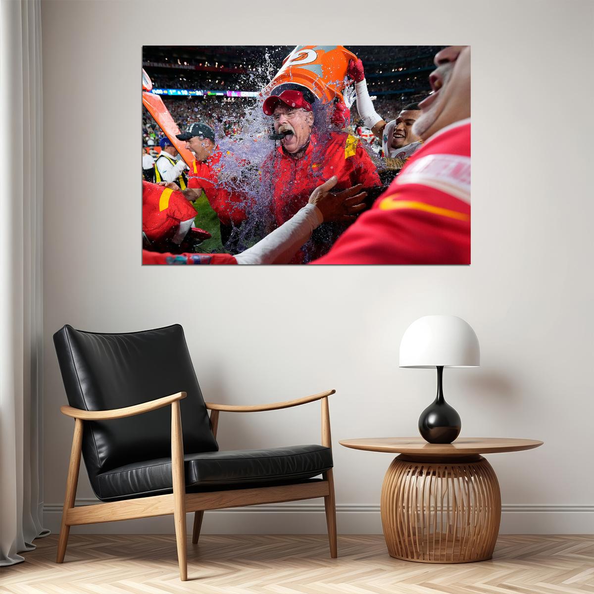 Andy Reid Kansas American Footballer Coach City Chiefs Poster Wall Art Print Home Wall Decor - xonomax