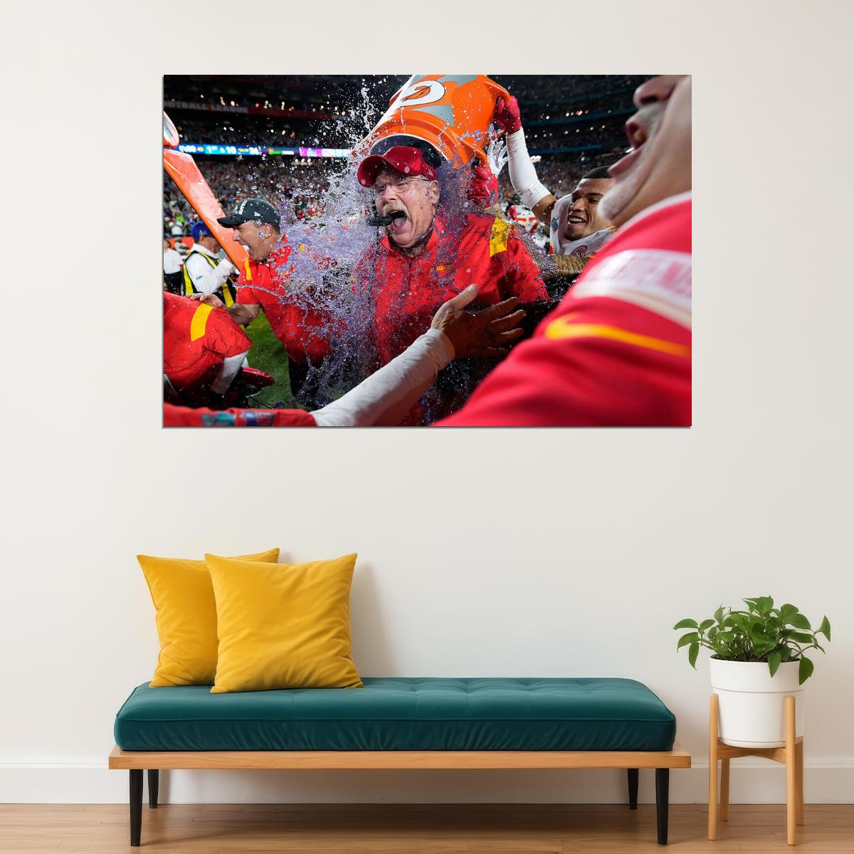 Andy Reid Kansas American Footballer Coach City Chiefs Poster Wall Art Print Home Wall Decor - xonomax