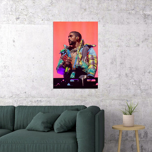 Bad Bunny Puerto Rican Rapper Singer And Artist Poster Wall Art Print Home Wall Decor - xonomax