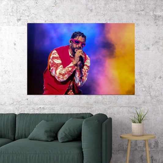 Bad Bunny Puerto Rican Artist Singer Rapper And Poster Wall Art Print Home Wall Decor - xonomax