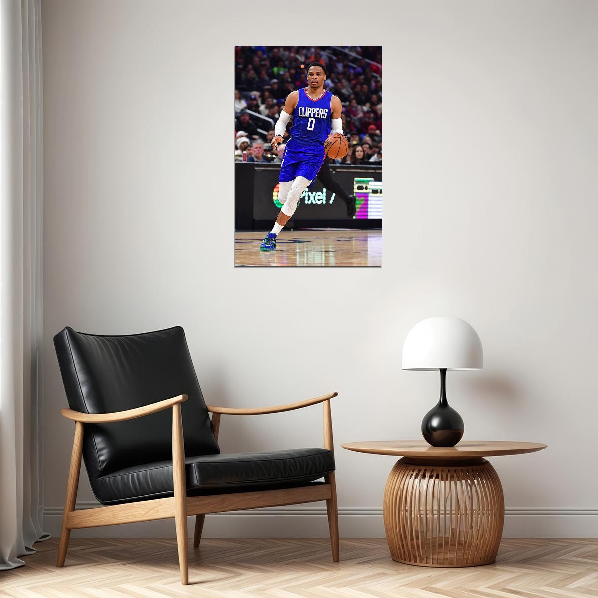 Russell Westbrook Basketballer Clippers Basketball Team Poster Wall Art Print Home Wall Decor