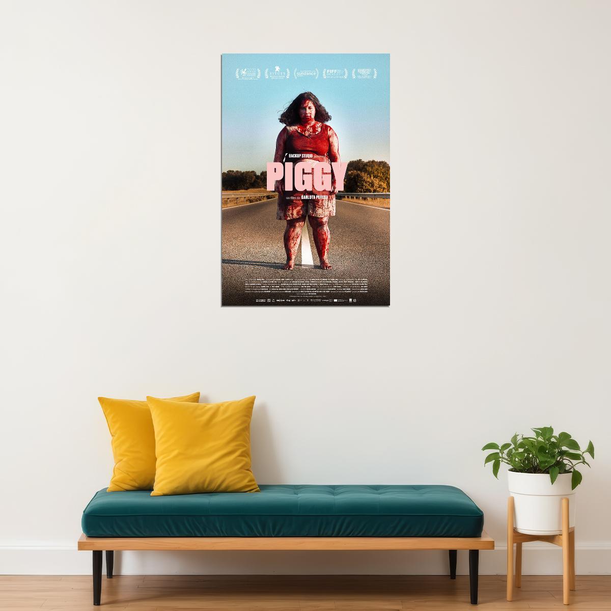 Piggy Mystery Drama Horror Thriller Movie Pereda Galan 2022 Poster Wall Art Print Home Wall Decor - xonomax