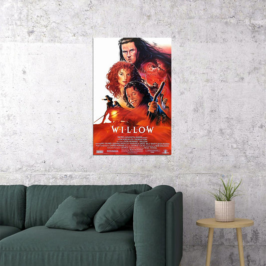 Willow Action Adventure Cinema Movie Poster Wall Art Print Home Wall Decor - xonomax