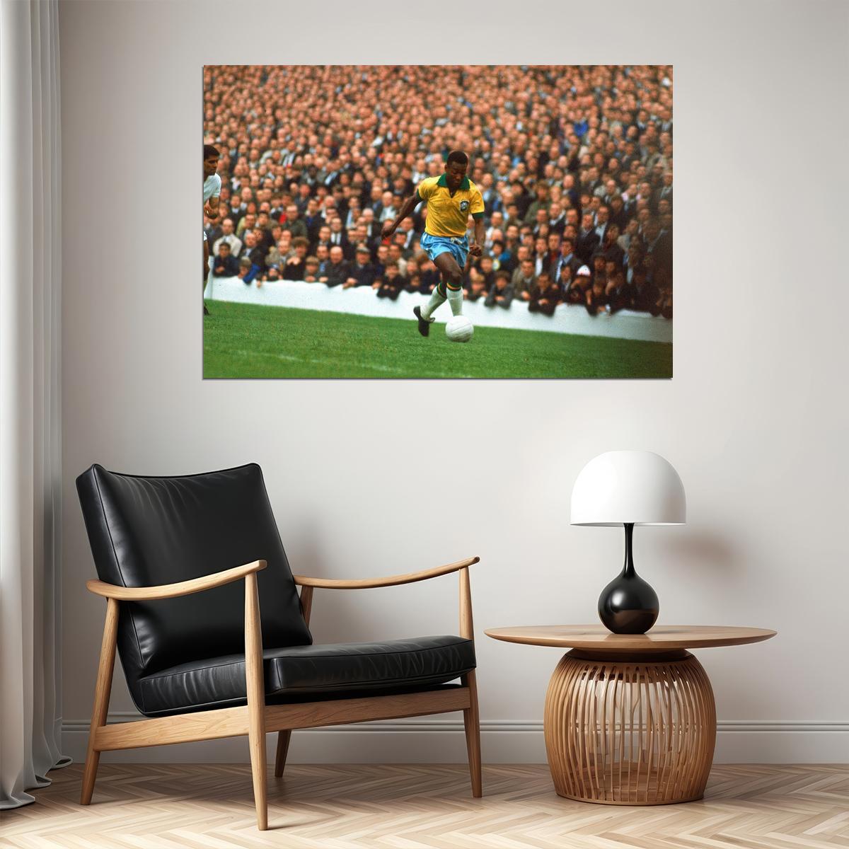 Pele Brazilian Football Player Jersey Goat Poster Wall Art Print Home Wall Decor - xonomax