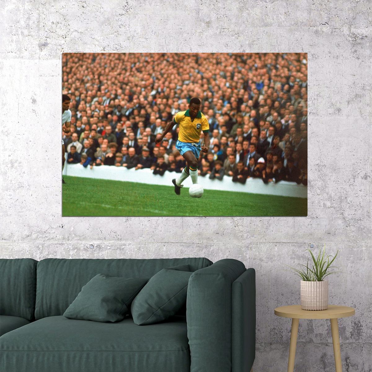 Pele Brazilian Football Player Jersey Goat Poster Wall Art Print Home Wall Decor - xonomax