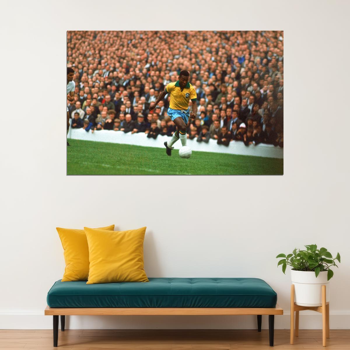 Pele Brazilian Football Player Jersey Goat Poster Wall Art Print Home Wall Decor - xonomax