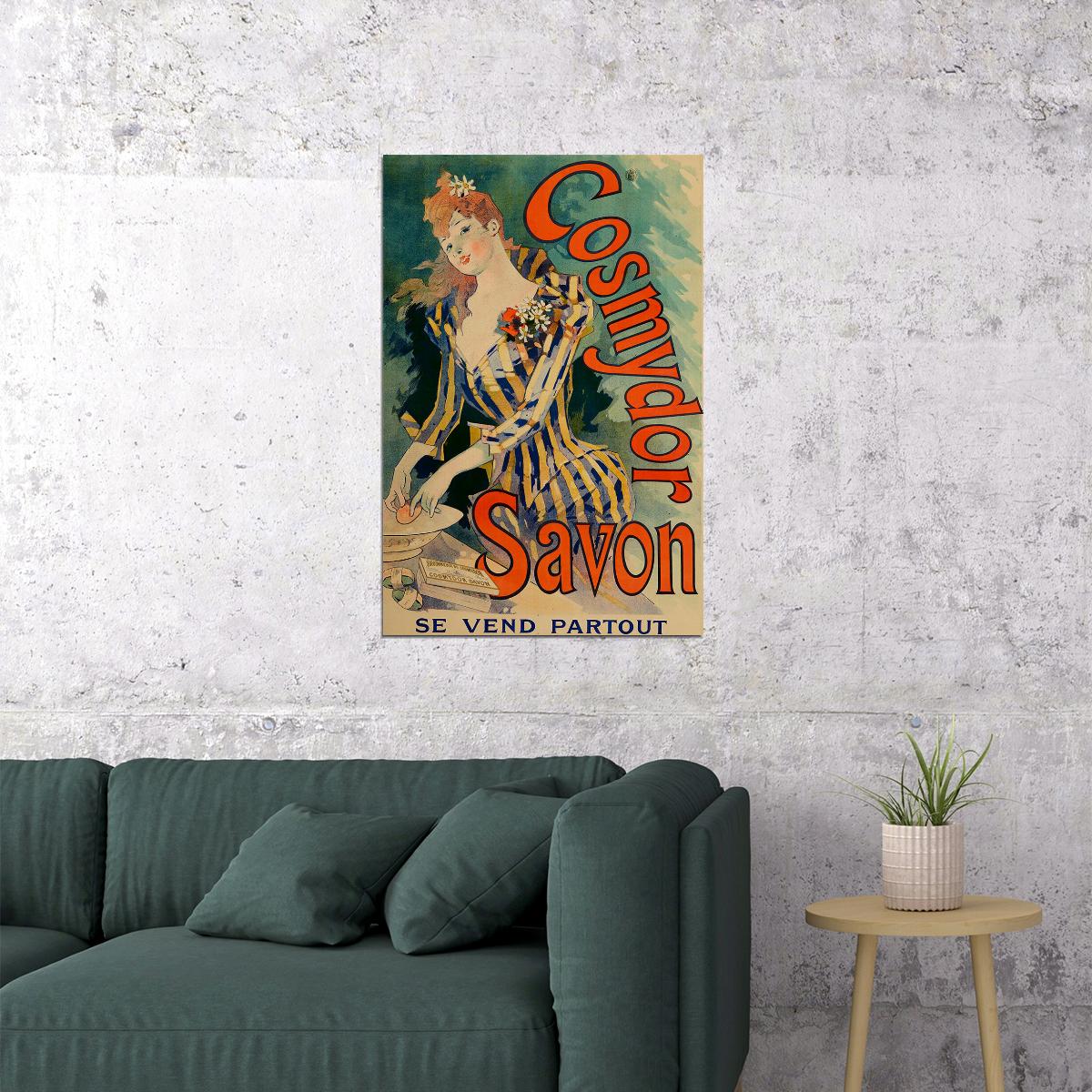 Cosmydor Savon Old Advertising French Poster Wall Art Print Home Wall Decor