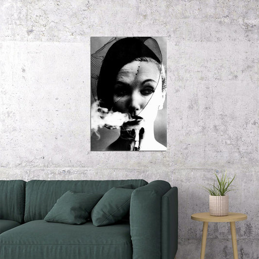 Woman Smoking Fashion Vintage Photo Poster Wall Art Print Home Wall Decor - xonomax