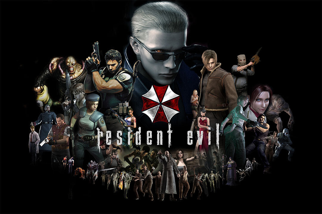 Resident Evil Mash Up Video Games Fantasy Poster Wall Art Print Home Wall Decor - xonomax