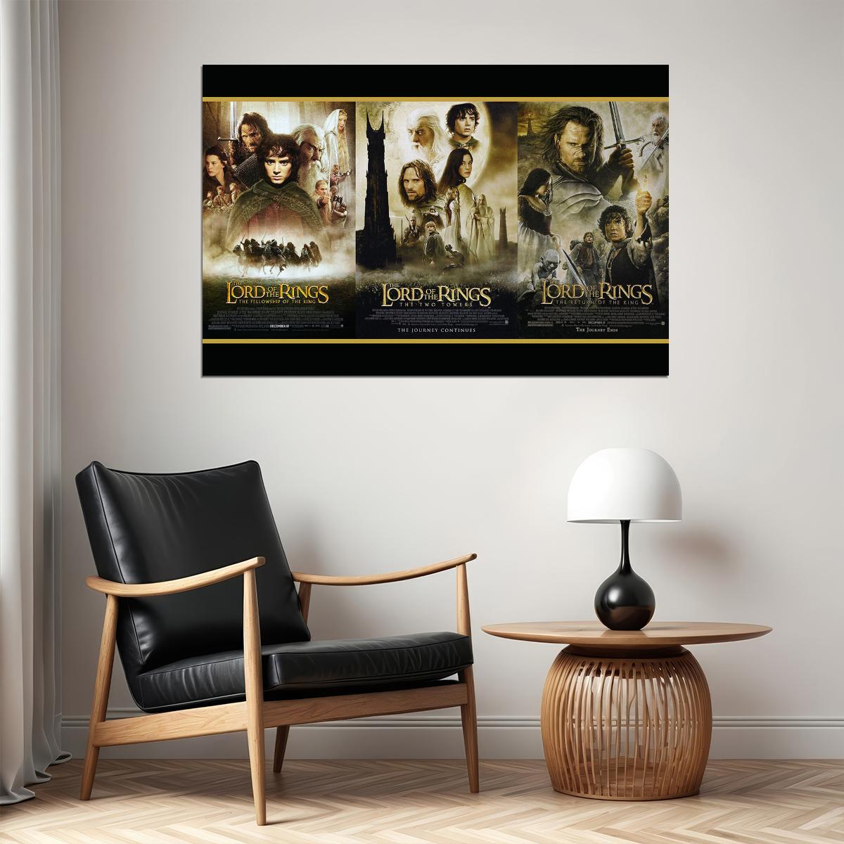 The Lord Of The Rings Trilogy Movie Fantasy Poster Wall Art Print Home Wall Decor - xonomax