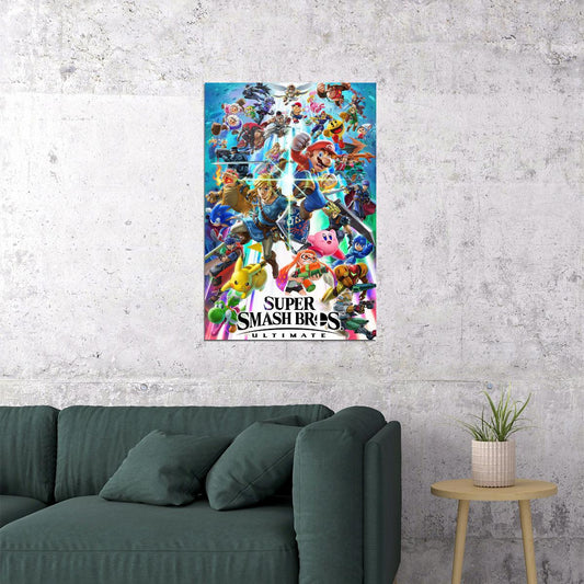 Super Smash Bros Video Game Characters Poster Wall Art Print Home Wall Decor - xonomax