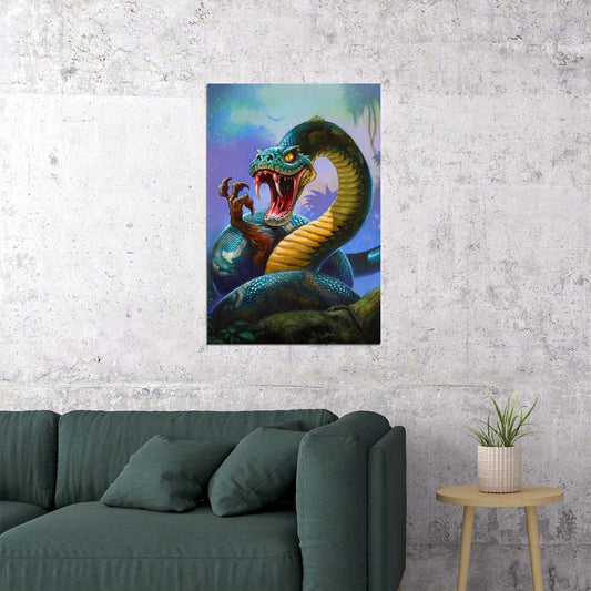 Psychedelic Animal Snake Fantasy Poster Wall Art Print Home Wall Decor - xonomax