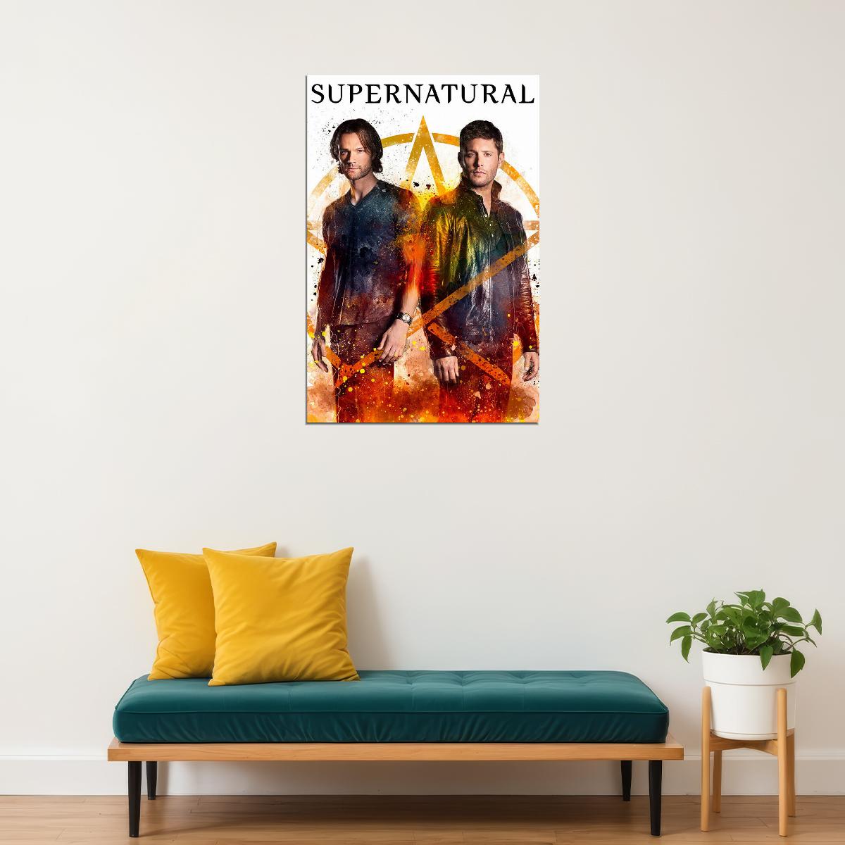 Supernatural Mugshot Dean And Sam Winchester Poster Wall Art Print Home Wall Decor - xonomax