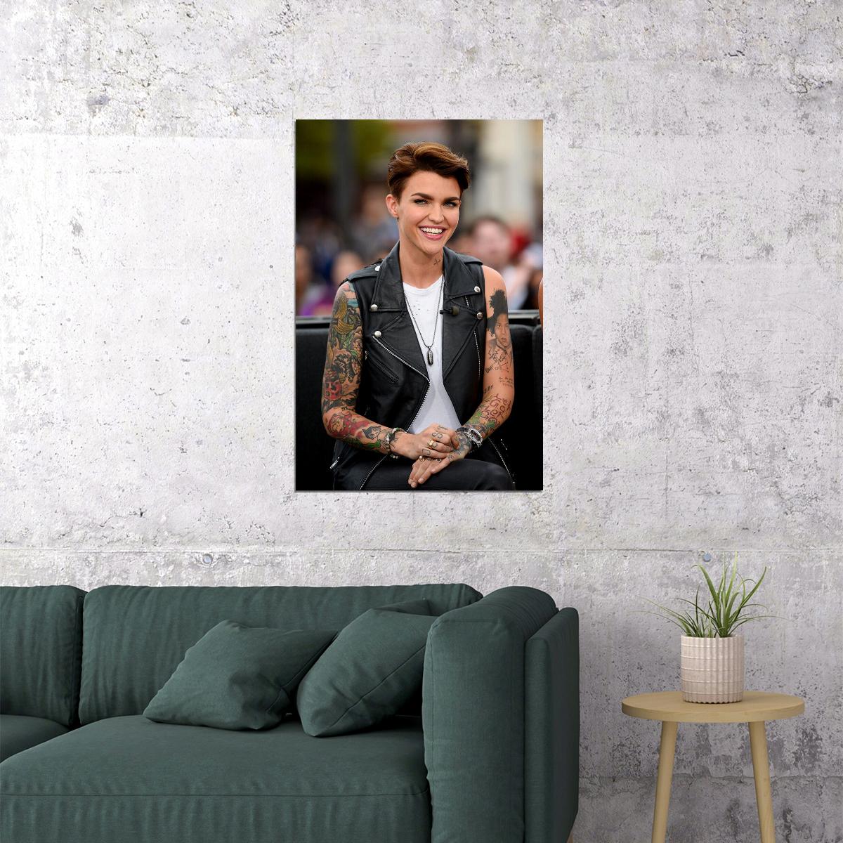Ruby Rose Celebrity Cinema Actor Beauty Model Poster Wall Art Print Home Wall Decor