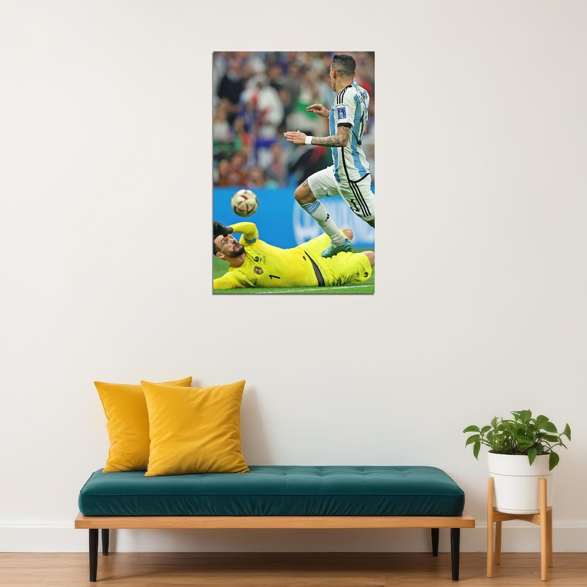 Di Maria Argentina Football Goal Soccer Player Fans Poster Wall Art Print Home Wall Decor - xonomax