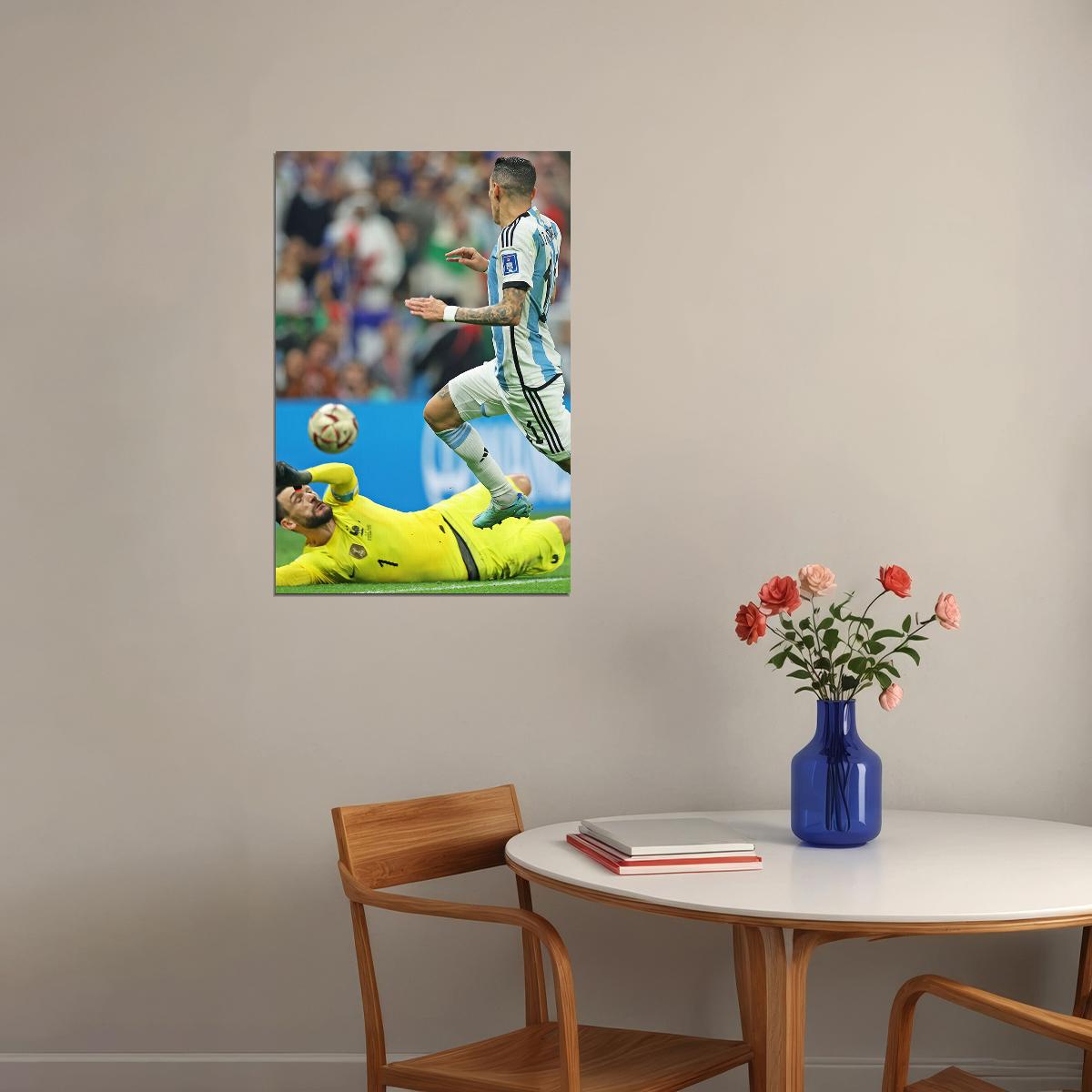 Di Maria Argentina Football Goal Soccer Player Fans Poster Wall Art Print Home Wall Decor - xonomax