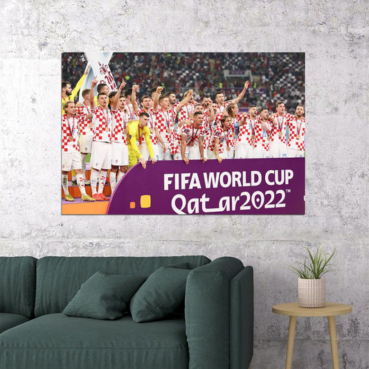 Croatia National Team Celebration World Cup Poster Wall Art Print Home Wall Decor - xonomax