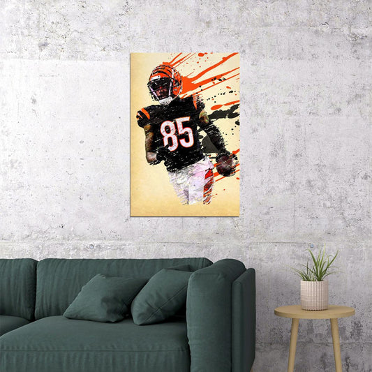 Cincinnati Bengals Tee Higgins American Football Player Poster Wall Art Print Home Wall Decor - xonomax