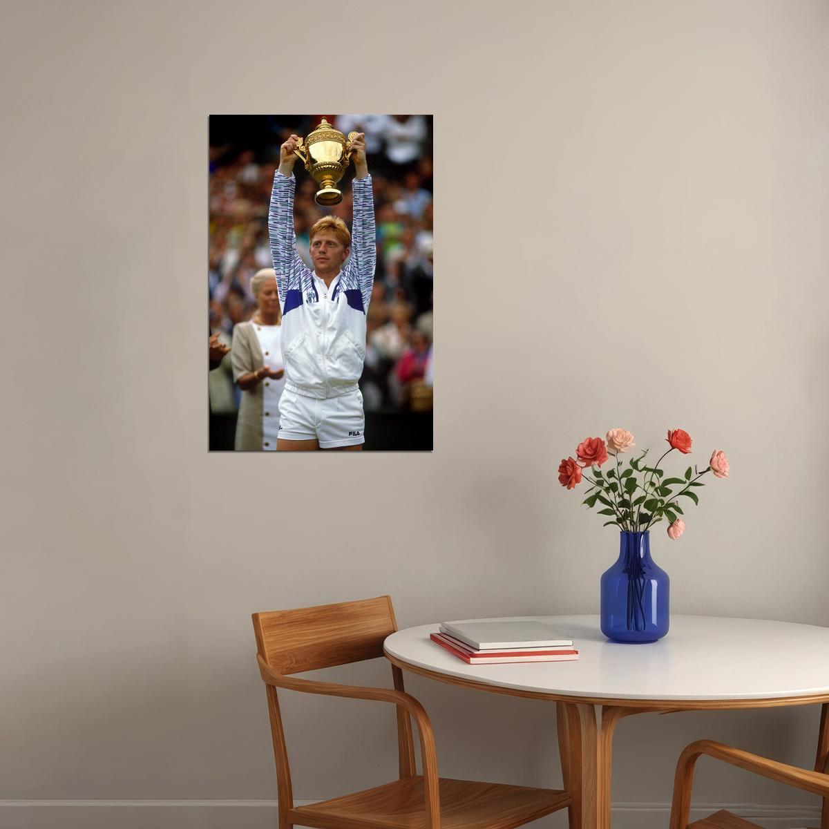 Boris Becker Celebrity German Male Tennis Player Poster Wall Art Print Home Wall Decor - xonomax