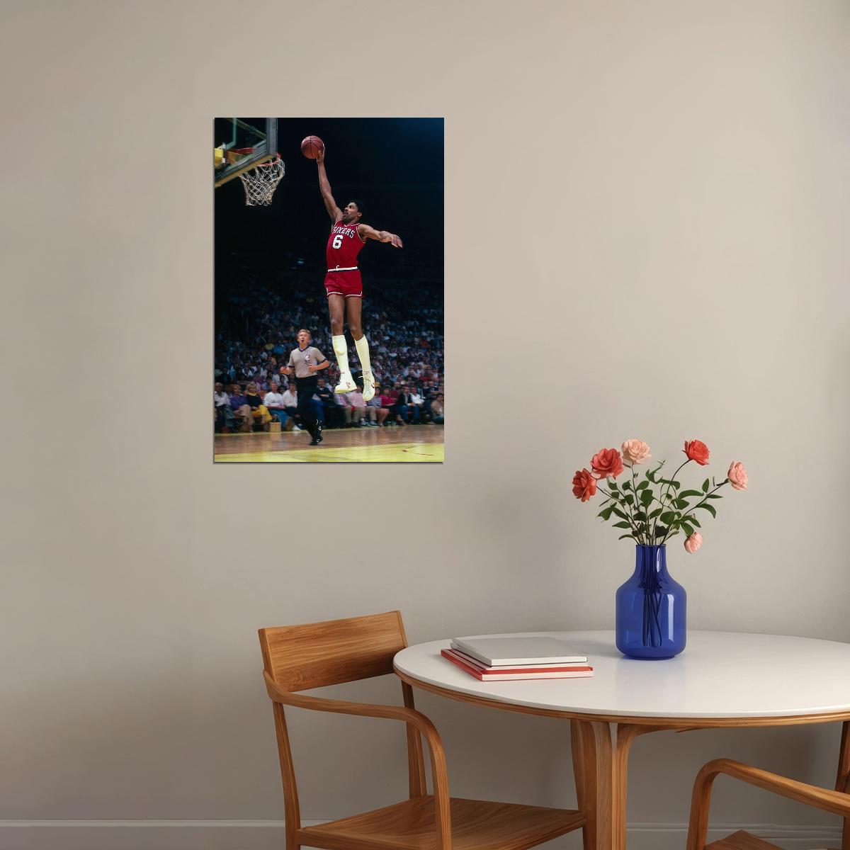 Dr J Julius Erving American Basketball Match Poster Wall Art Print Home Wall Decor - xonomax