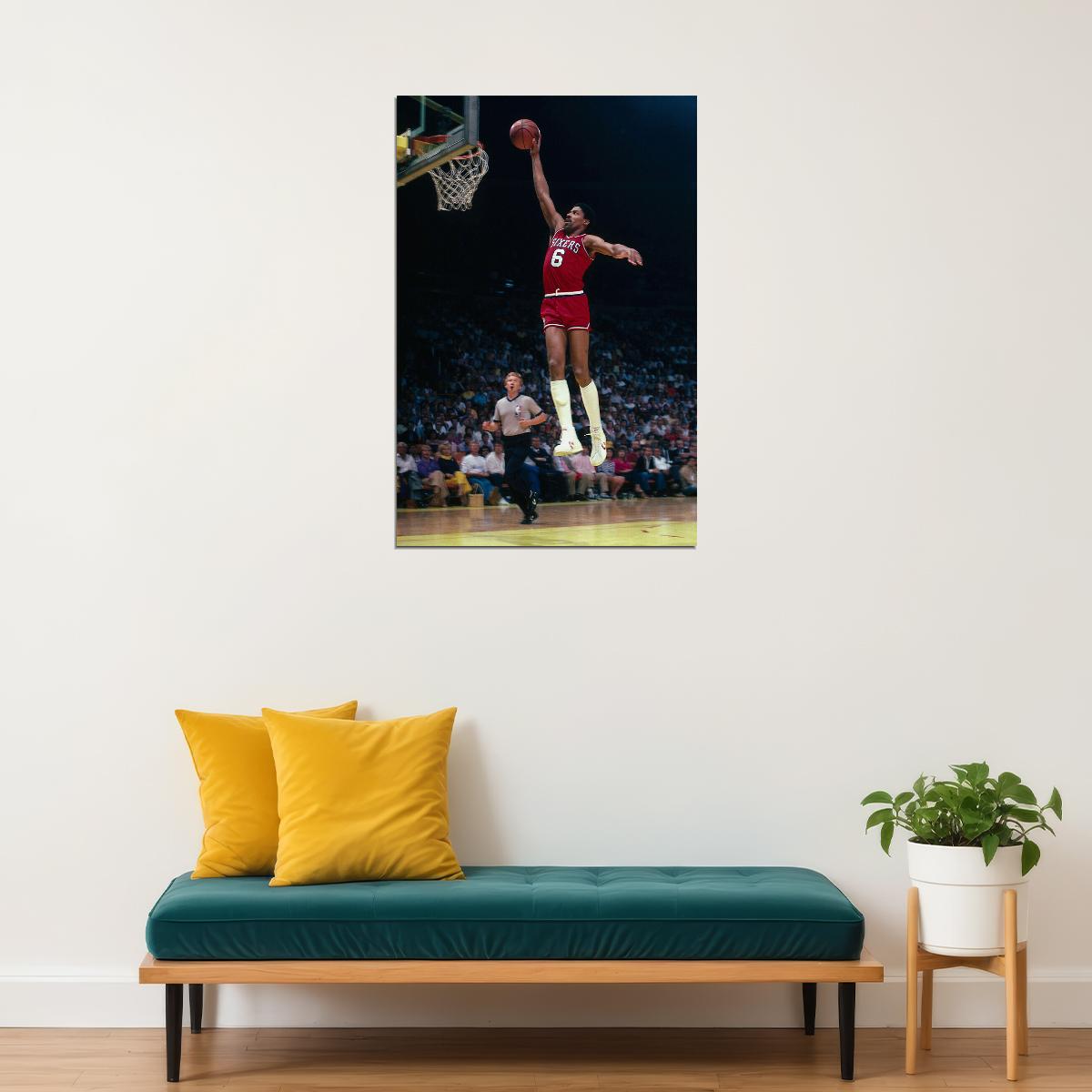 Dr J Julius Erving American Basketball Match Poster Wall Art Print Home Wall Decor - xonomax
