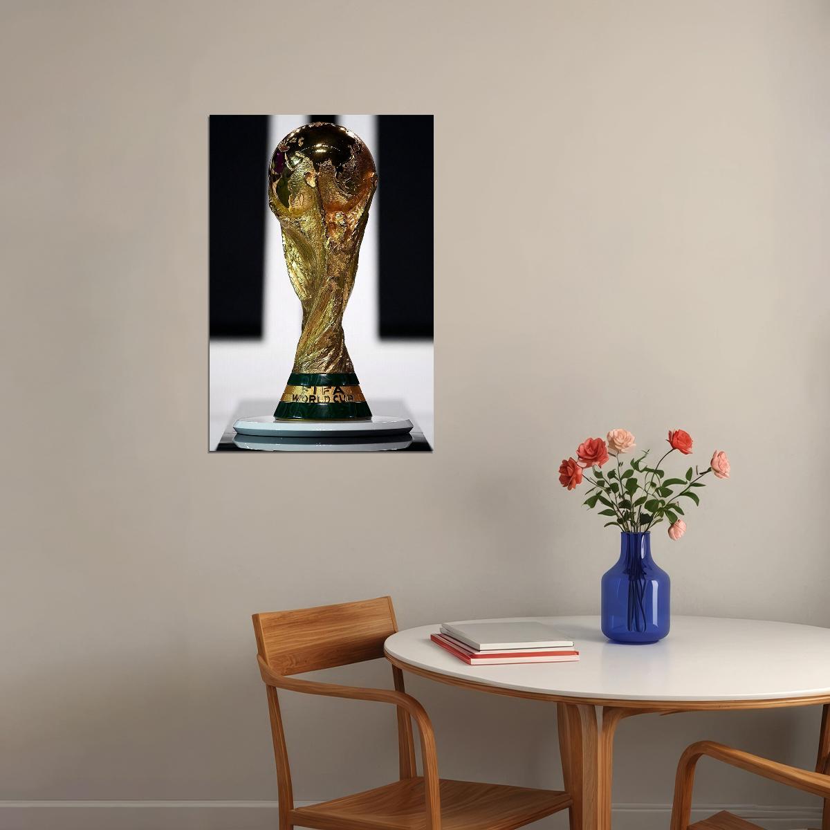 World Cup Trophy Football Game Sport 2022 Poster Wall Art Print Home Wall Decor - xonomax