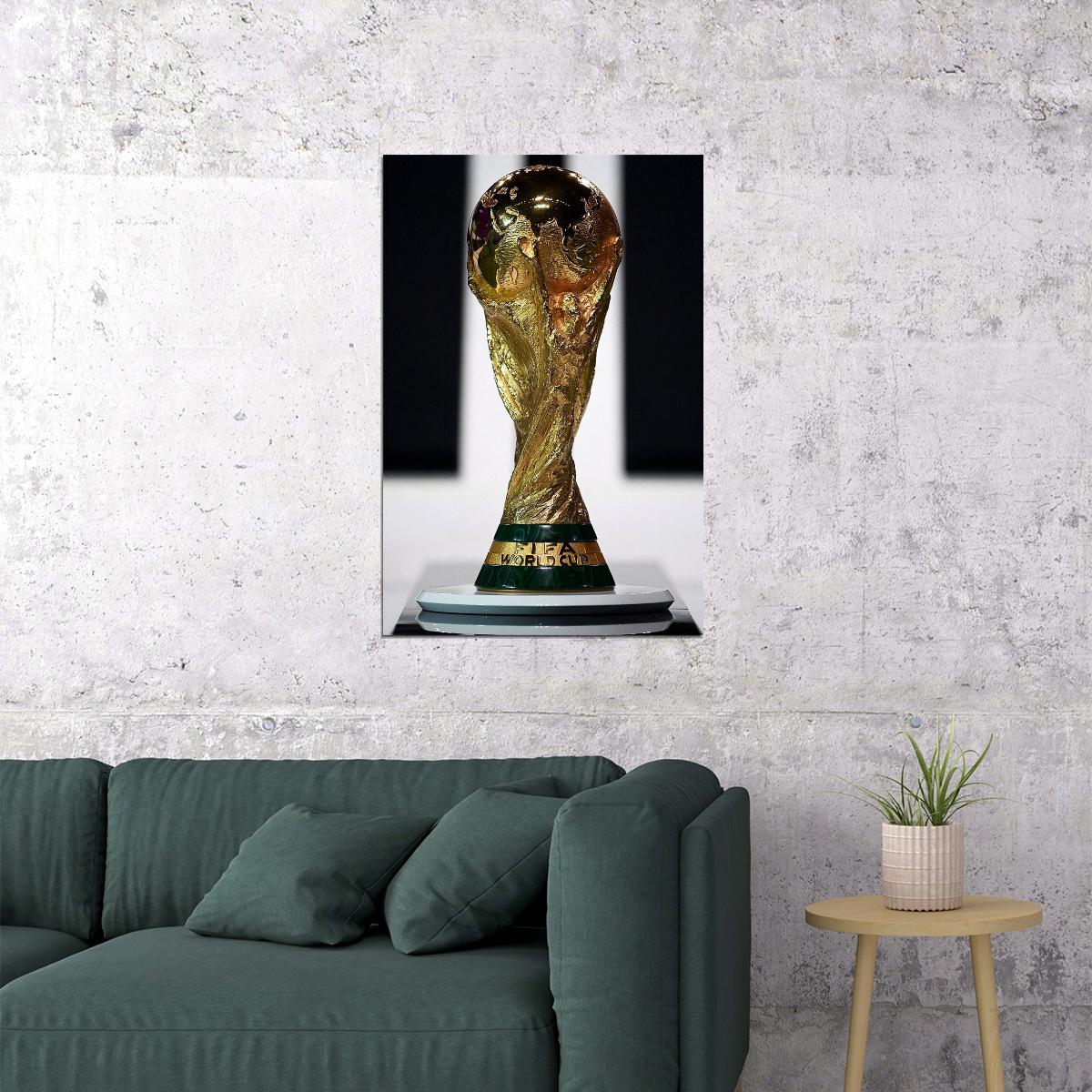 World Cup Trophy Football Game Sport 2022 Poster Wall Art Print Home Wall Decor - xonomax