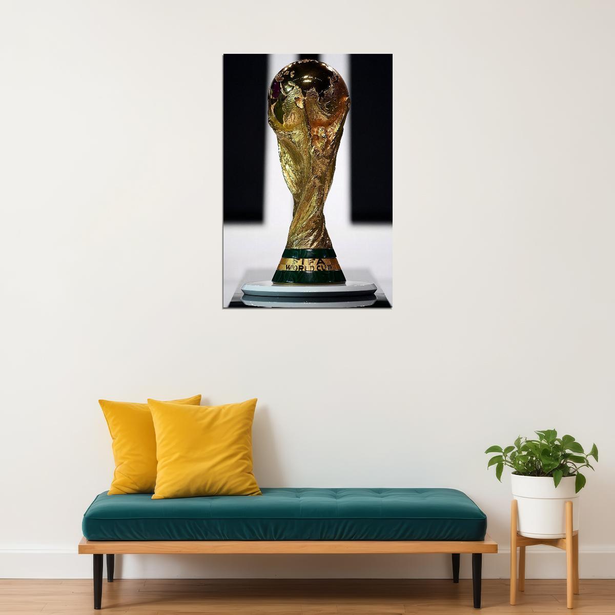 World Cup Trophy Football Game Sport 2022 Poster Wall Art Print Home Wall Decor - xonomax