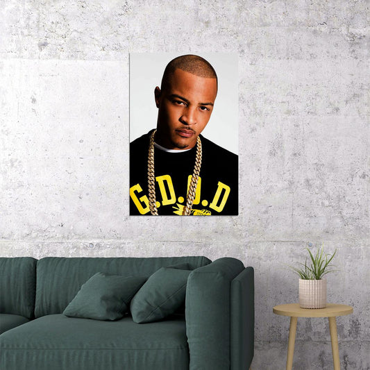 T I Celebrity Rap Musician Singer Artist Poster Wall Art Print Home Wall Decor - xonomax