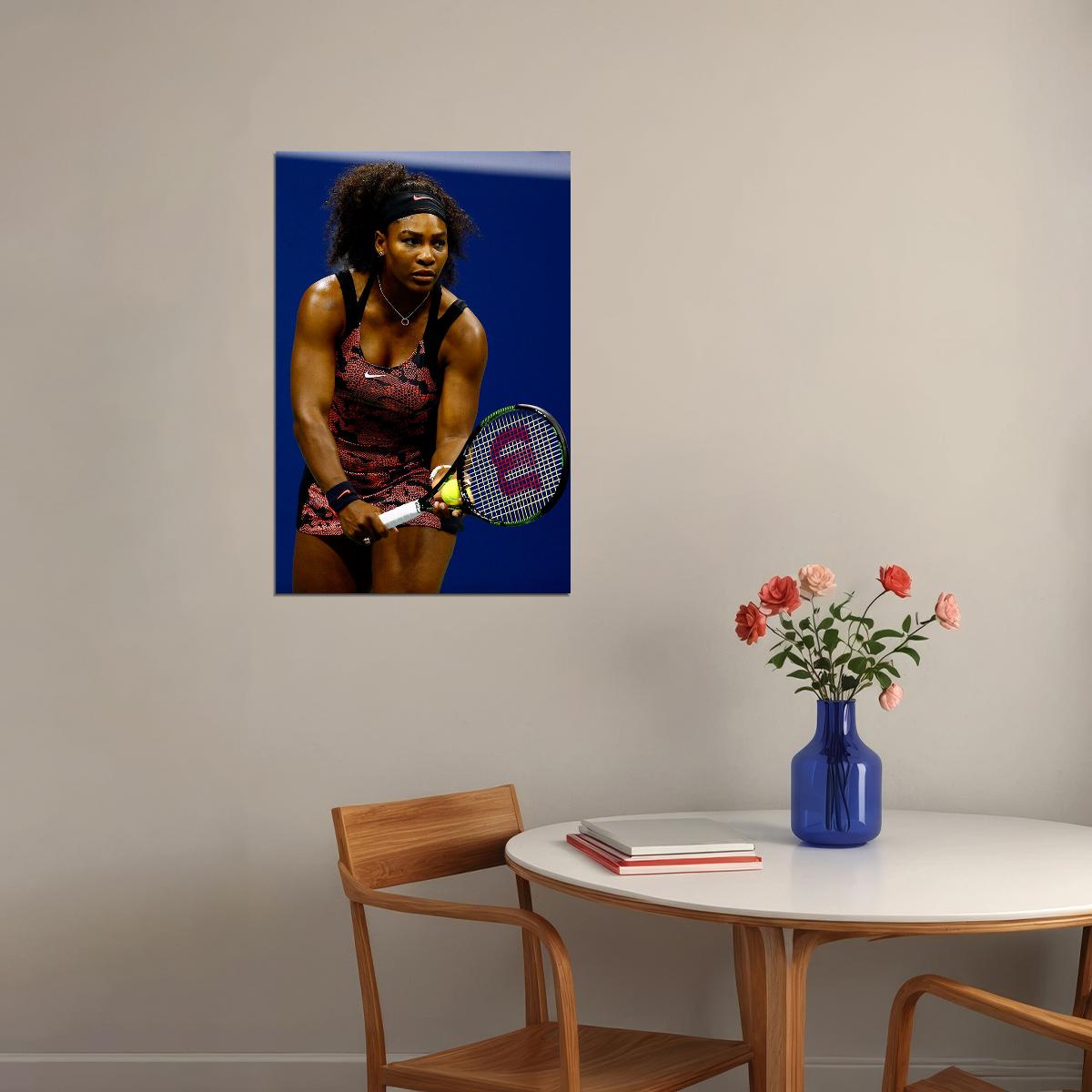 Serena Williams Tennis Champion Player Sports Poster Wall Art Print Home Wall Decor