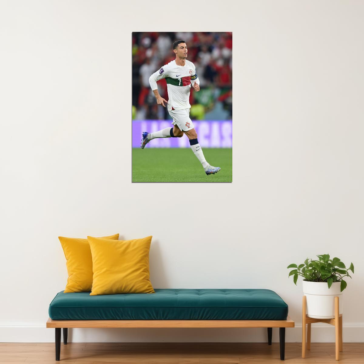 Cristiano Ronaldo Portugal National Team World Cup Poster Wall Art Print Home Wall Decor - xonomax