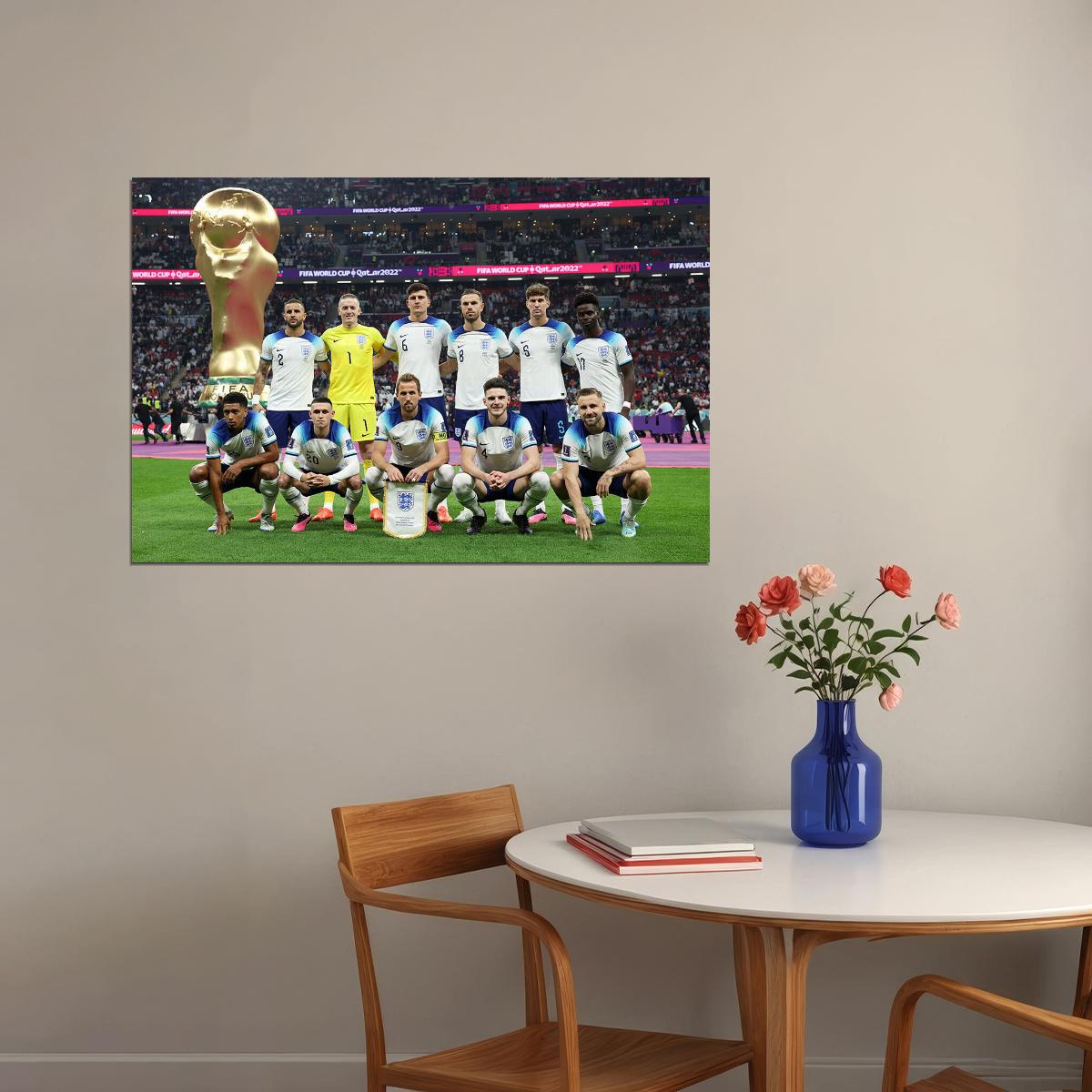 England National Football Team World Cup Poster Wall Art Print Home Wall Decor - xonomax